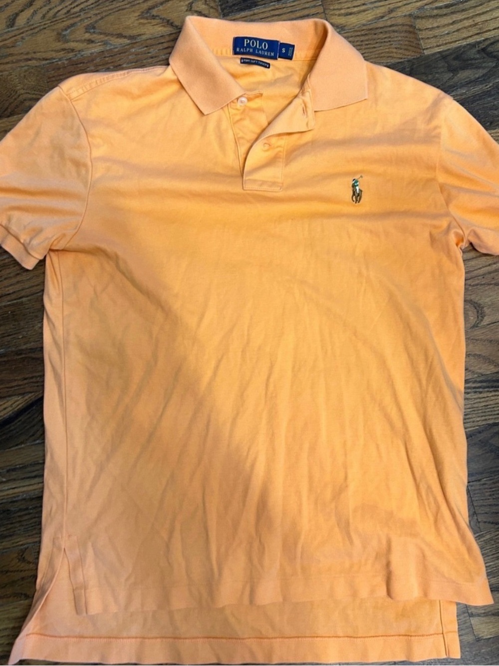 Ralph Lauren Polo Shirt in Light Orange with Embroidered Pony